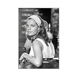 FKBALCZ Poster rétro de l'acteur Romy Schneider sur toile pour décoration de chambre à coucher, bureau, chambre, cadeau 20 x 30 cm