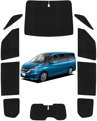 Loveyes 日産 セレナ C27 サンシェード 全面 フルセット日除け 車中泊 断熱 虫よけ 目隠し UVカット 専用アクセサリー (セレナ C27)