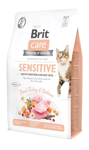Brit Care Cat GF Sensitive goût délicat pour chat difficile qui vomit ses croquettes