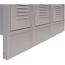 Lyon DD5800-3 Closed Front Base, 12" Wide, 3 Pack, Dove Gray