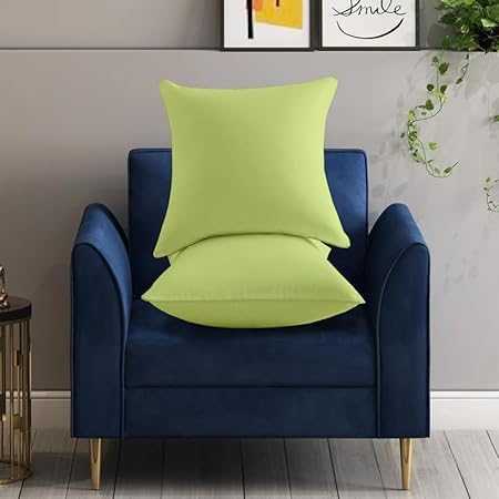 Image of Premium Polyester Fiber Cushion Fillers - Pack of 2 Pcs | 18 x 18 Inches | Sage| Cushions, Sofa Pillow, Cushion for Sofa, Cushion for Bed, Decorative Pillow, Pillow for Support