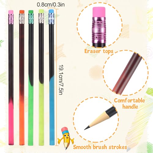 JSMTKJ HB Bleistift Set,30 Stück Farbe Wechsel Stimmung Bleistift Holz Bleistifte Wärme Aktiv Farbe Thermochrom Stifte mit Radiergummi für Geburtstag Mitgebsel Geschenk Kinder