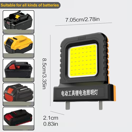 Work Light Power Tool Battery LED Working Lamp Waterproof Plug-and-Play Design with Bright 21V Illumination for Basement, Workshop, Garage, Warehouse, and Home Organization Projects - Image 6