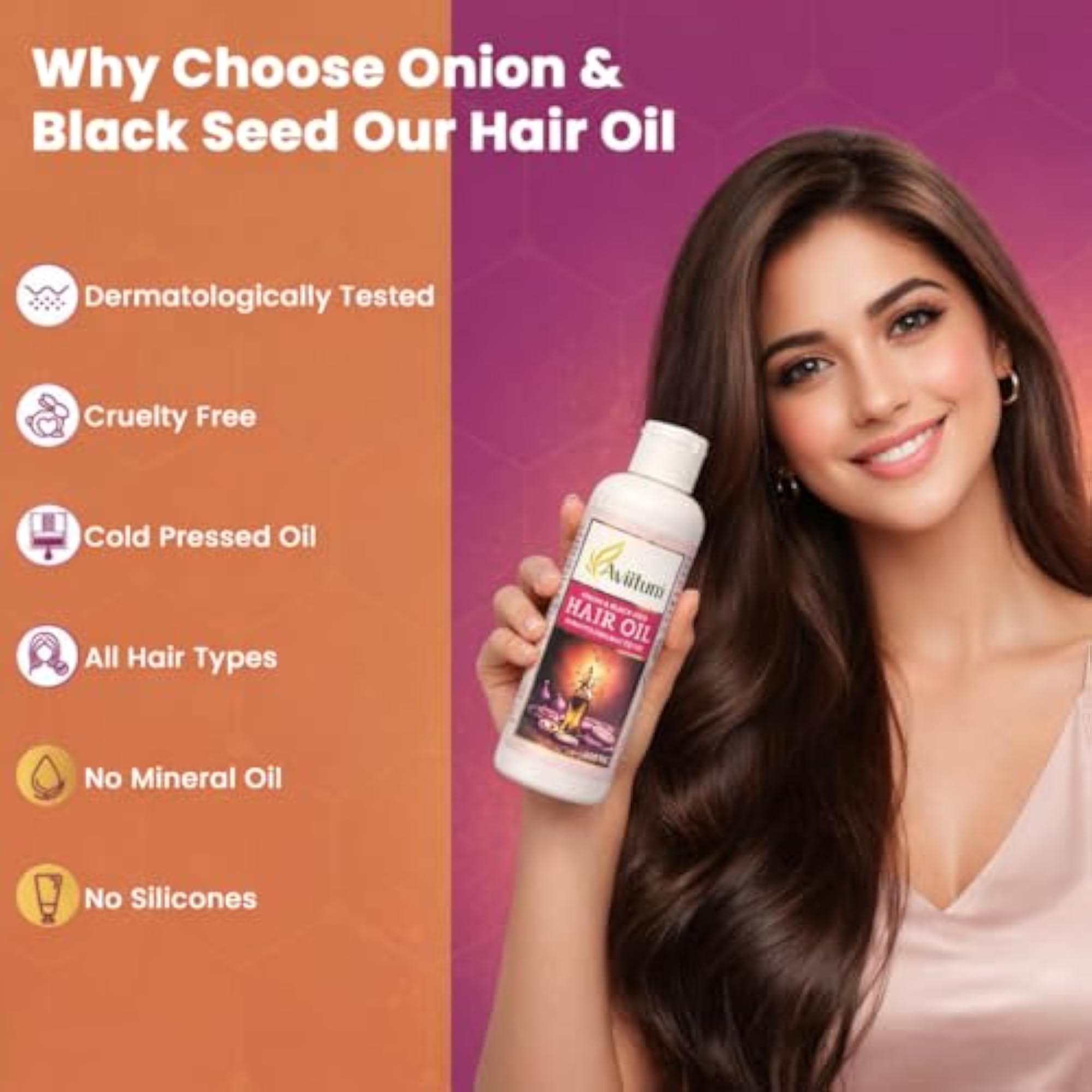 Onion Seed & Black Seed Hair Oil for Hair Growth