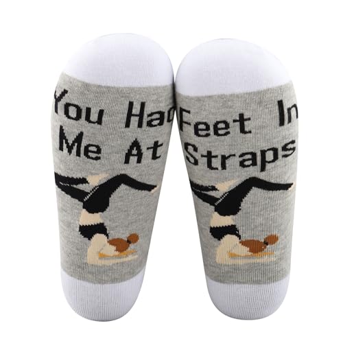 Image of JNIAP Pilates Socks Pilates Lover Gifts You Had Me At Feet In Straps Pilates Instructor Socks Pilates Mom Sock