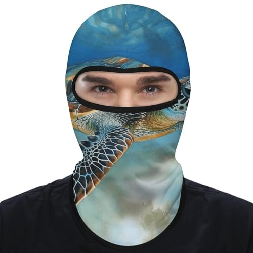 Balaclava de Tortuga Marina para Hombres y Mujeres, Máscara Facial de Protección Solar Transpirable con Cubierta Completa de Cabeza para Senderismo, Ciclismo, Correr, Conducción miniatura 1