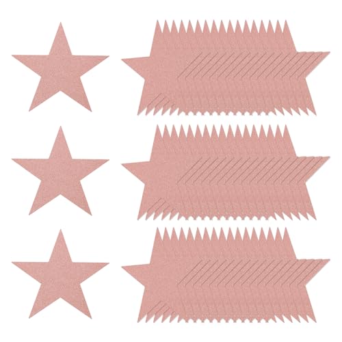 Étoile à paillettes or rose de 12,7 cm pour scrapbooking et fournitures de bureau créatives