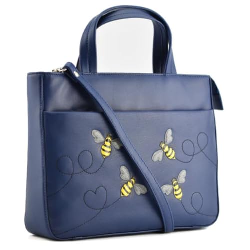 Sac à main multi-voies Mala Leather en cuir véritable avec bandoulière amovible