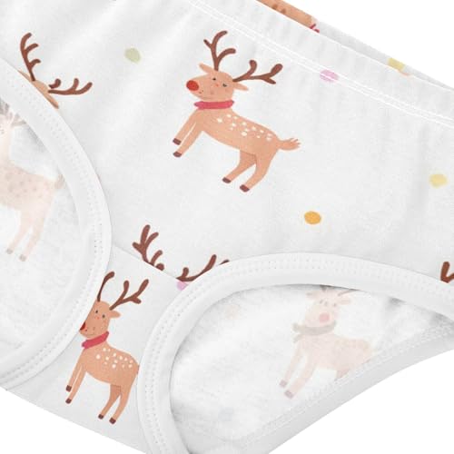 Girls' Sport Panties Organic Cotton Toddler Underwear for Young Girls Reindeer4
