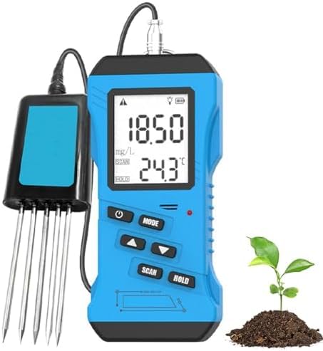 Maison et Cuisine, testeur de Sol 7 en 1 : Test NPK, conductimètre, pH-mètre, humidimètre, thermomètre, conductivité, Test de fertilité du Sol numériq