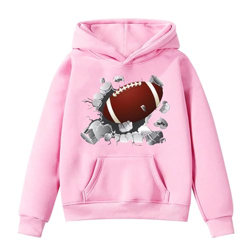 Genérico 2026 Sudadera con Capucha para niños pequeños Super Bowls para fanáticos del fútbol Sudadera para Adolescentes Jugador Deportivo Retro para niños y niñas de Rugby (9-10 Years)