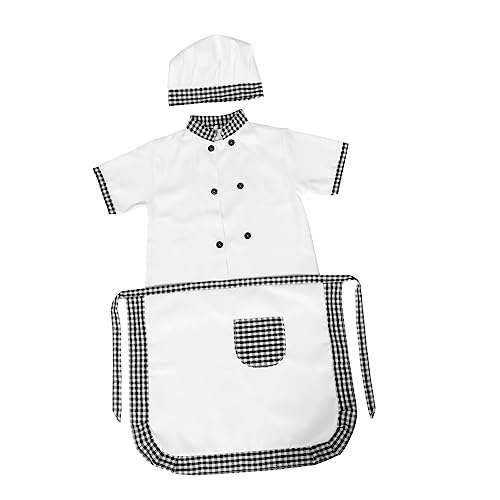 Gatuida Uniforme De Cocinero Delantal y Gorro Para Rol y Disfraz De Chef Material De Resistente