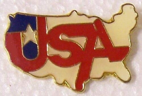Hat pin - Hat pins for Women Men - Cool - Patriotic USA Outline red White and Blue