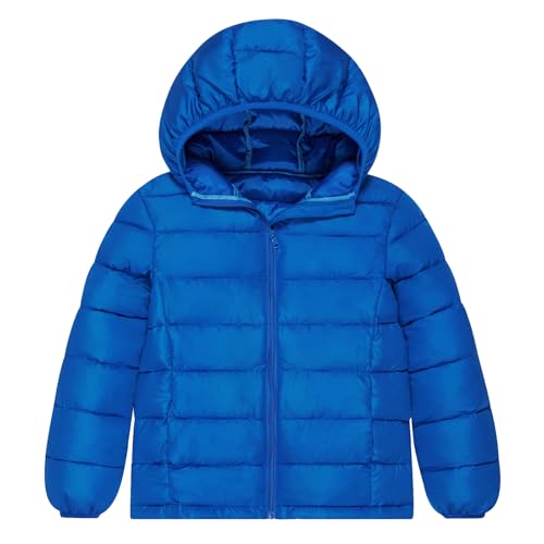 Goodstoworld Kids'Jacket Windproof Insulated Boys Coat Winter Down Hooded Overcoats Warm Puffer Thick Padded Parka Childrens Lightweight Insulation Outerwear Zip Up Jacket Blue 10-12 Year
