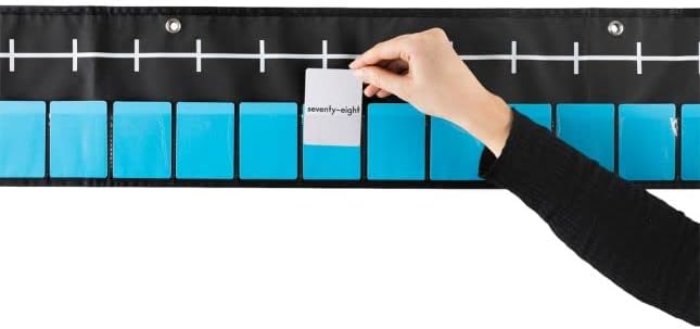 Miniatura 8 de Really Good Stuff Diagrama de bolsillo de líneas numéricas con tarjetas, 1 tabla de bolsillo, 217 tarjetas