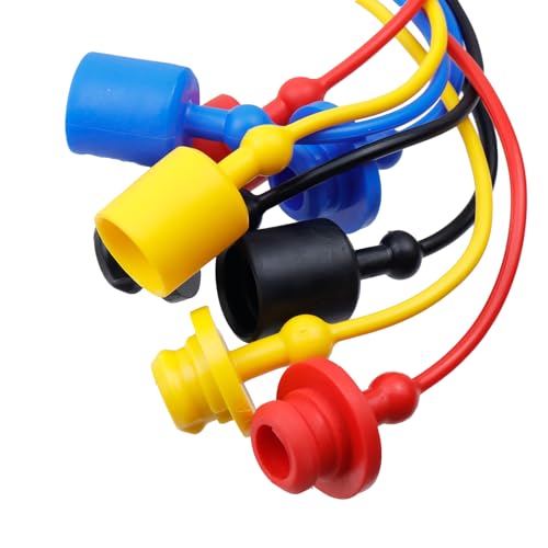 Image of 4 Set of Hydraulic Quick Connect Coupler Male Dust Cap and Female Plug Cover 1 /2 Dust Caps Plugs 4 Color Rubber Quick Disconnects Port Plug Fittings (ISO-A 1 /2)