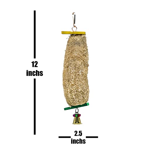 PETZOO-Playful-Mesh-Hanging-Chewable-Toy-for-Big-Birds-Macaw-African-Grey-Pet-Toy-Parrot-Alexandrine-Budgies-Hamster-Cage-Accessories-Resting-Toy-Wooden-Training-Aid-for-Bird-Parrots