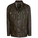 Britischer Millerain-Stoff Belstaff Herren Wachsene Baumwoll-Feldmeisterjacke Grün EU 52