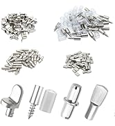 ZSMJAER Pack of 120 Four Shelf Brackets, Made of Solid Steel, Nickel-Plated, Shelf Support for ...