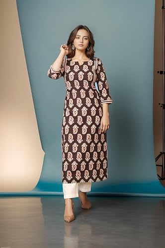 Image of विधा Women's Cotton Printed Straight Kurti