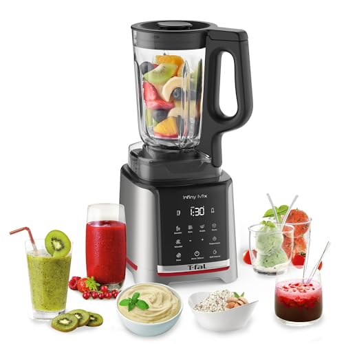Recopilación de licuadoras t fal de esta semana. 47 T-fal Licuadora Infinymix, 5 programas automaticos, vaso con capacidad de 2.2L, 6 cuchillas recubiertas de titanio, BL915DX0