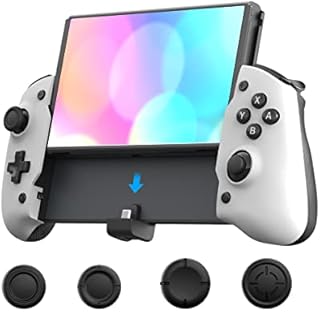 ElecGear Kontroler kompatybilny z Nintendo Switch I OLED, Rozszerzony Uchwyt z lewym i prawym Joy Cons, 6-osiowym czujnikiem żyroskopu i podwójnym silnikiem, ładowanie i granie przez USB C PD