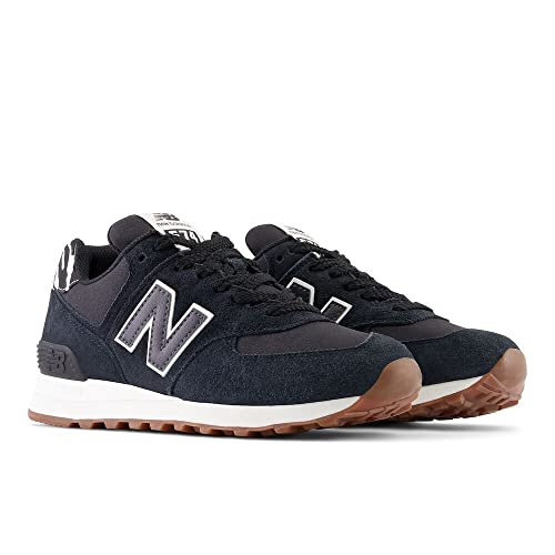 Image of New Balance Women's 574 V2 Animal Print Sneaker, Black /White /Phantom, 10.5 M