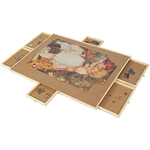 RedSwing Wooden Puzzle Table, Portable Puzzle Board with Drawer for Storing Puzzles, Puzzle Tables for Kids Adults(1500 Pieces) Cover