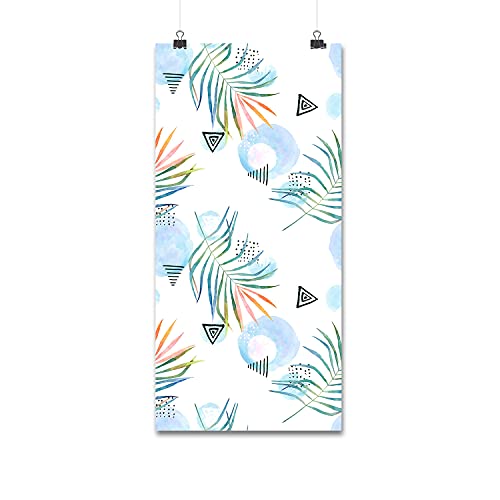 Papier peint abstraction tropicale pour masquer les défauts du mur
