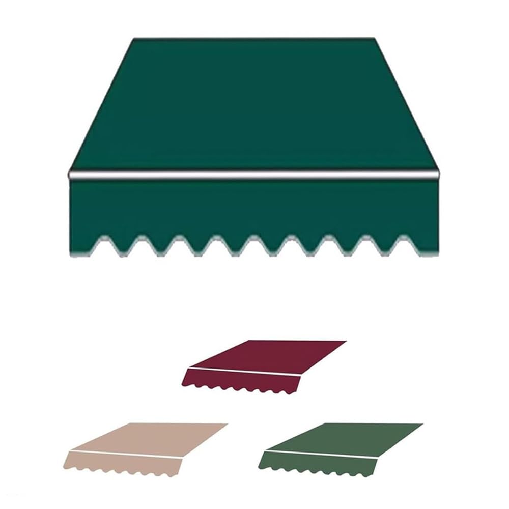 Toile de rechange auvent de fenêtre 3,65x3m bâche verte anti pluie durable