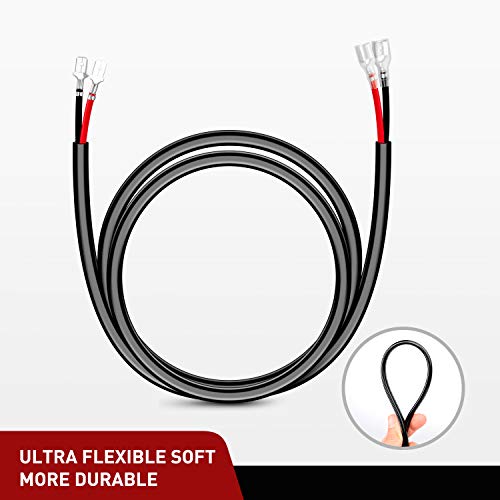 Image of Nilight Wire Extension, 3 Feet, Play and Plug 16 Gauge - Wiring Harness Extension for Off Road LED Work Light Bar