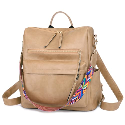 Image of Women's Fashion Backpack Purse for Women Leather Multipurpose Design Ladies Shoulder Bag Travel bag Satchel Handbags