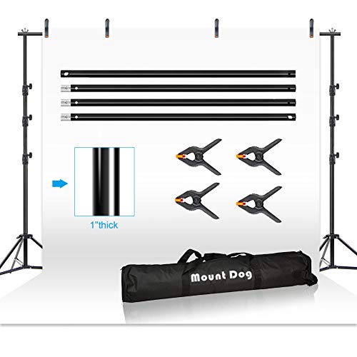 MOUNTDOG 8.5ftx10ft Background Stand Backdrop Support System Kit Photo Video Studio Adjustable Heavy