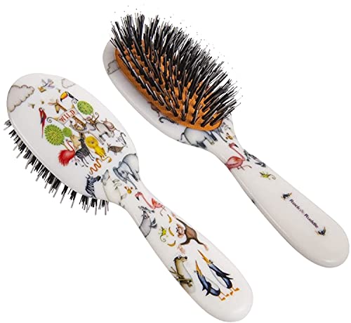 Brosse à cheveux Rock & Ruddle en poils naturels sauvages | Artisanat du Royaume-Uni