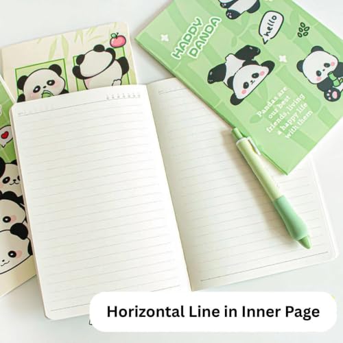 Image of RECLUSE A5 Panda Theme Notebook for Kids & Students, Cute Panda Diary Journal Notebook for School, College, Office, Study Notes, Writing, Journaling & Stationery Gift | Soft Cover A5 Note Book