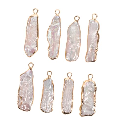 Breloques perles eau douce naturelles dorées pour bijoux chics DIY