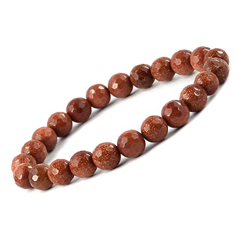 Image of Reiki Crystal Products Natural Crystal Stone 8 mm Faceted Diamond Cut Beads Bracelet for Men & Women | Reiki Charged Gemstone Bracelet | Multiple Stone Variants Available