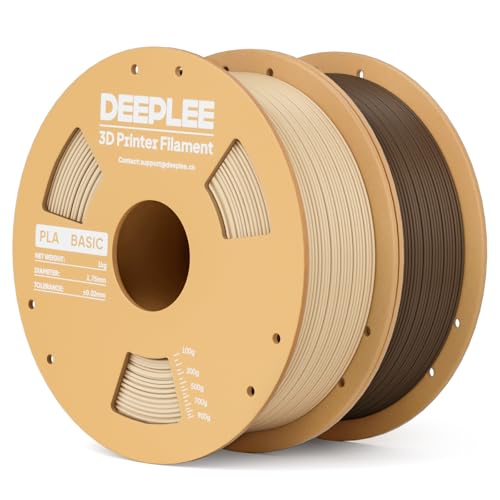 Image of PLA Basic 1.75mm 3D Printer Filament 1KG Beige and 1KG Brown