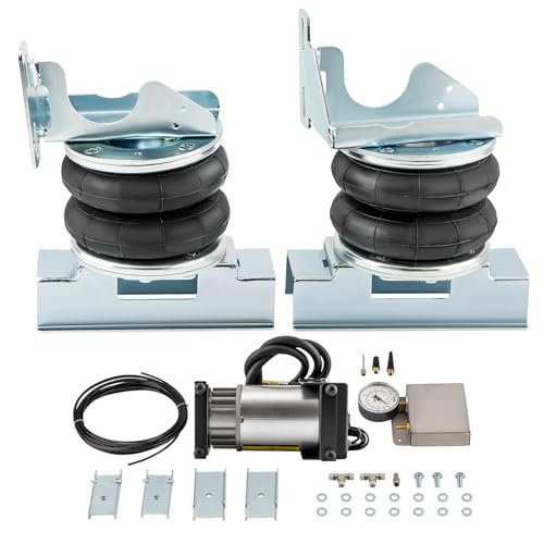 maXpeedingrods 5000 lbs Rear Air Suspension Bags Kit & Portable Air Compressor for Mercedes-Benz Sprinter 2006-2022 Single Rear Wheel Round Axle