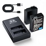 OHZHAO 2er-Pack 2200mAh EN-EL25 Ersatzakku mit LCD Dual Slot Ladegerät, Kompatibel mit Nikon Z30 Z50 ZFC Z50ii Kameras, verbesserte EN-EL25-Akku mit Langer Laufzeit für ausgiebige Aufnahmen