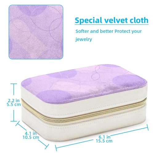 Boîte à bijoux double couche violette pour éviter les colliers emmêlés