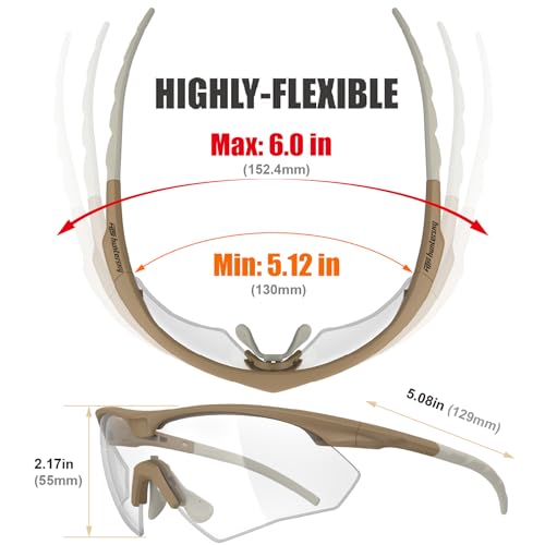 Image of HTS HUNTERSKY S53 Anti Fog Tactical Shooting Range Safety Glasses ANSI Z87.1 Ballistic Eye Protection Hunting Airsoft Riding