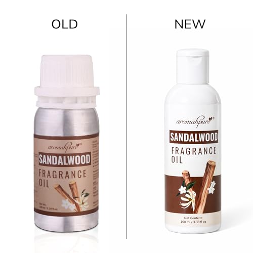 Image of Aromahpure Sandalwood Aroma Oil | 100ml Undiluted & Natural | Long-Lasting Scent for Aromatherapy, Candle & Soap Making, Diffusers, Room Freshener, Humidifier, Bathroom Revitalizer & Home Essentials