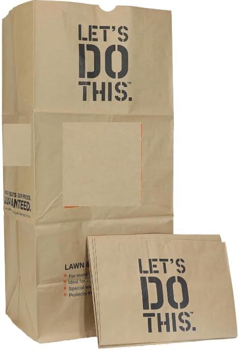 30 Gallon Heavy Duty Paper Refuse Bags – Brown Lawn and Garden Waste Bags, 25 Pack