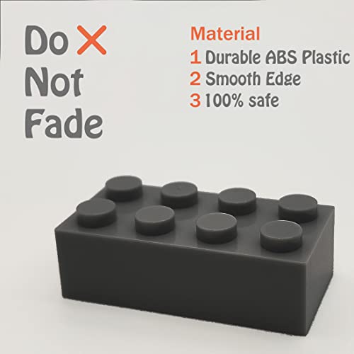 Huizdq 200 Piece Classic Building Bricks, 2X4 Building Blocks Stem Creative Building Toys, Dark Grey #TOP2