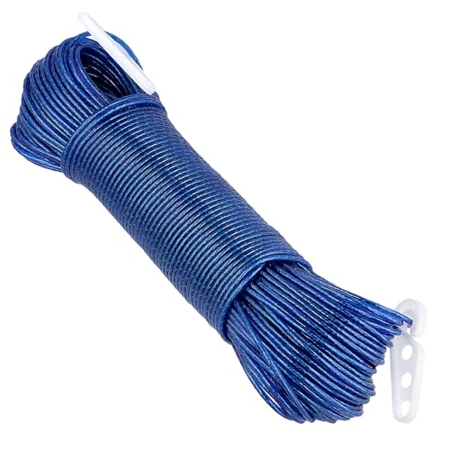 Fil à linge imperméable haute résistance avec câble acier 3mm | Pack de 2 extérieur - 8