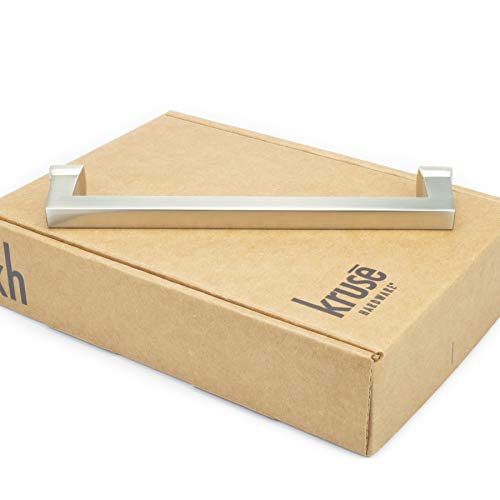 Kruse Hardware - (10-Pack) Conrad Door and Drawer Pull - 6in Center-to-Center, Brushed Satin Nickel