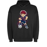 Ropa4 Sudadera Oversize con Capucha Superfutbolista Manga del Levante 25-26 (12- Sudadera Talla M)(Negra Manga Larga)