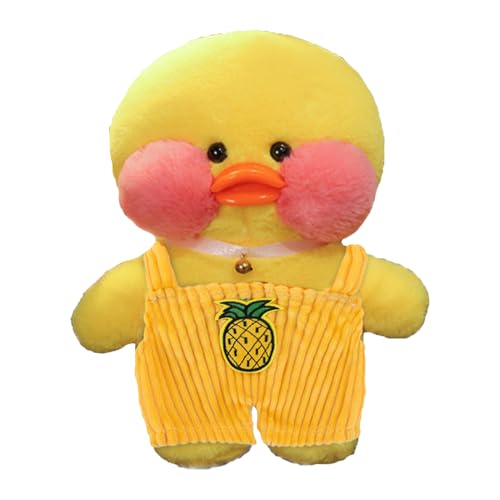Ente Stofftier mit Kleidung – Plüschtier-Kostüme, weiches, kuscheliges Plüschtier mit abnehmbarem Outfit | Süße Puppe für Kinder, Kleinkinder, Geschenk, Spielzimmer, Kinderzimmer, lustiges Sammelspiel