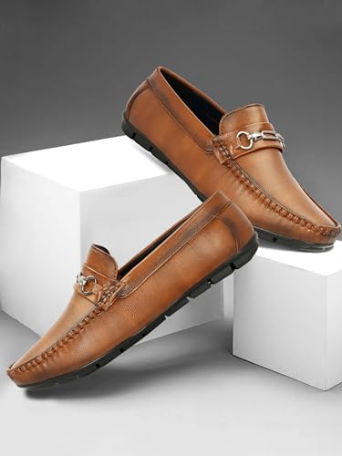 Image of TROTUS Men's Loafer for Men | Stylish & Comfortable with Soft Cushioned Insole | Hand-Stitched Design for Trendy